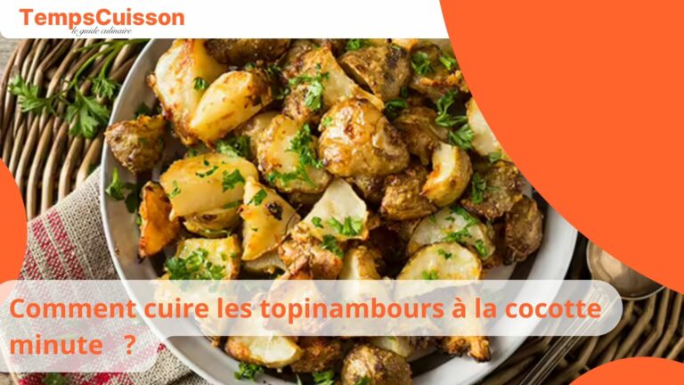 Comment cuire les topinambours à la cocotte minute : temps de cuisson